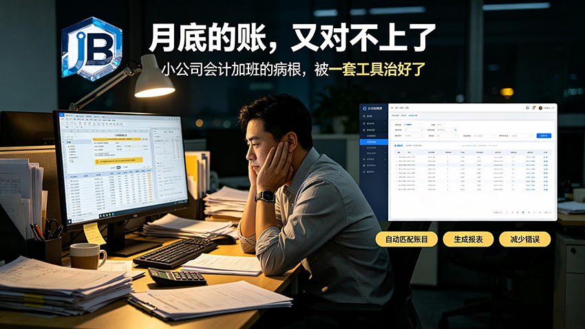 月底的账，又对不上了"：小公司会计加班的病根，被一套工具治好了